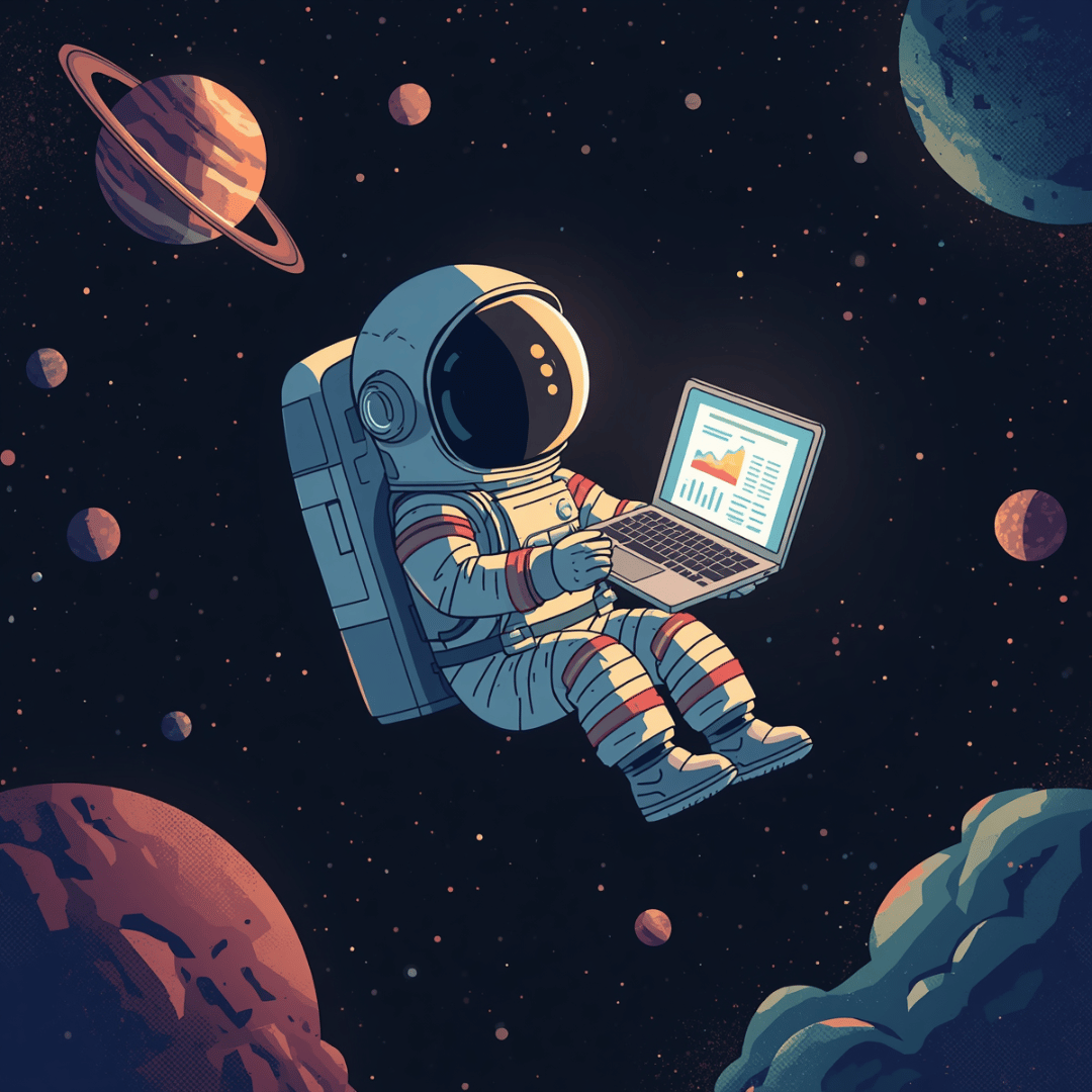 kōkoku Ads themed space visual